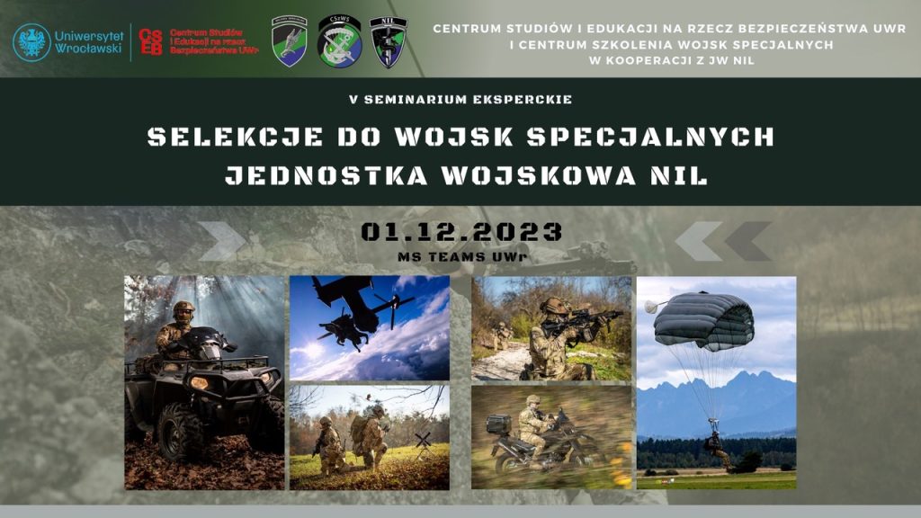 PLAKAT selekcja do wojsk specjalnych NIL